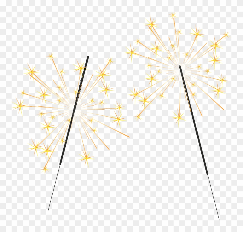 Sparklers Clipart Vector - New Year's Eve #703679