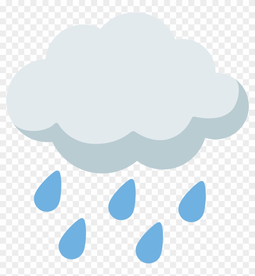 Cloud Rain Sky Wikimedia Commons Clip Art - Rain Cloud Emoji Png #703734