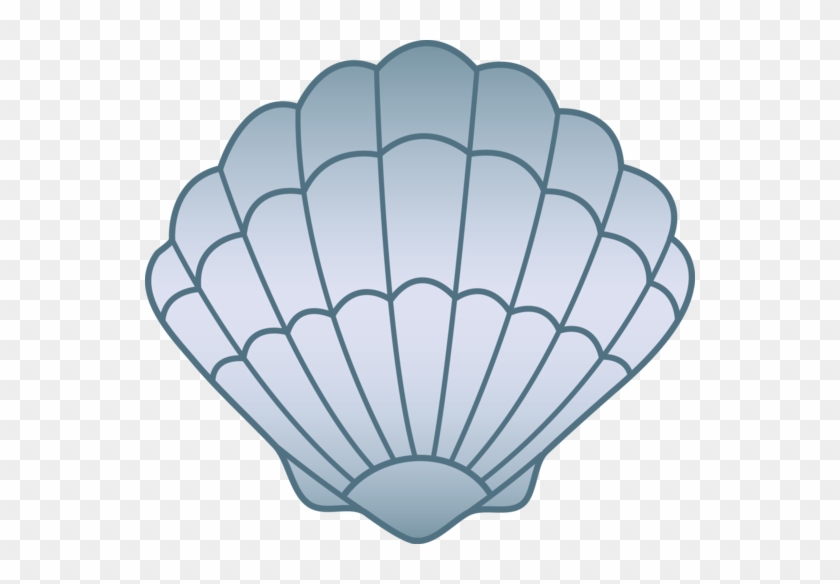 Blue Seashell Free Clip Art - Seashell Coloring Page #703821