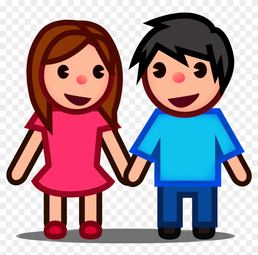 Cartoon Boy And Girl Holding Hands 4, Buy Clip Art - Friends Dp For Facebook #703890