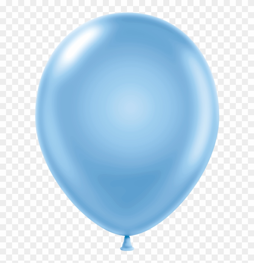 Metallic Light Blue Latex Balloons - Light Blue Balloon #703892