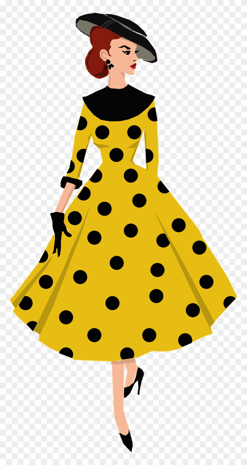 1950's Style Fashion Illustration For Fanantique - Vintage Fashion Clipart #703908