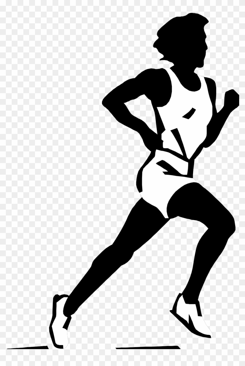 Images For > Cross Country Running Clipart Black And - Runner Black And White #704021