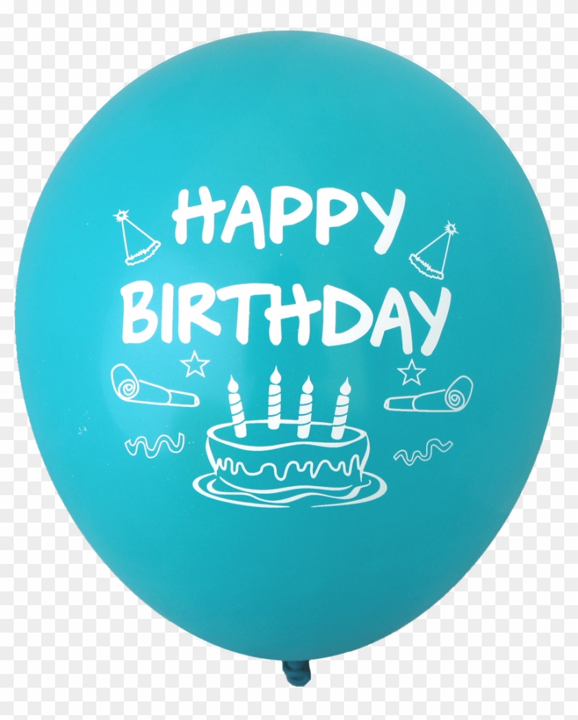 Happy Birthday Cake - Happy Birthday Printed Balloons #704060