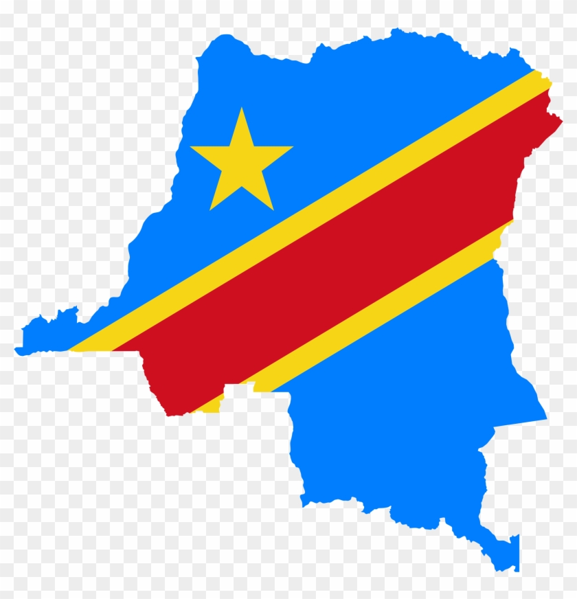 Republic Of The Congo Flag Map - Democratic Republic Of Congo Flag Map #704066