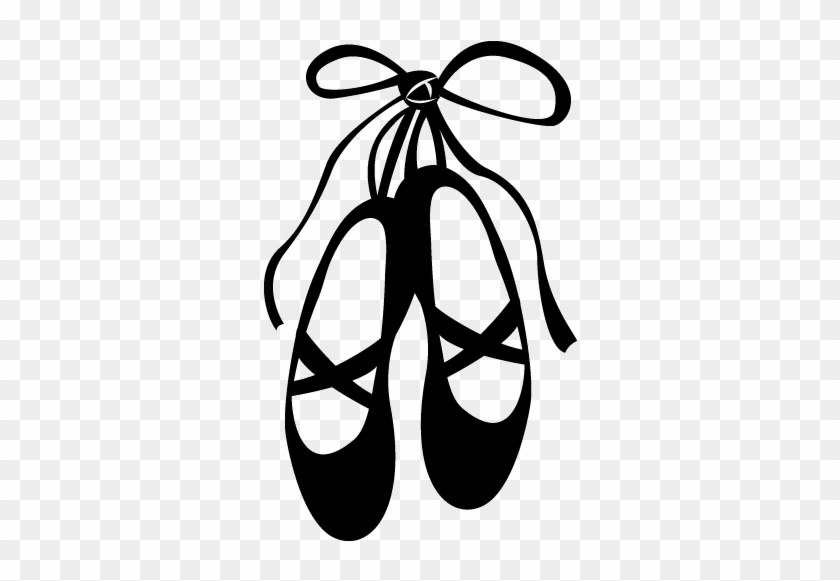 Silouhette Chaussons Danse - Ballerina Shoes Silhouette - Free Transparent PNG  Clipart Images Download