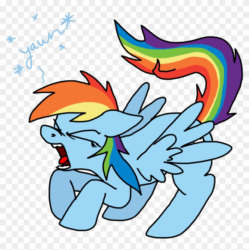 Anyponedrawn, Cute, Rainbow Dash, Safe, Sleepy, Solo, - Cartoon #704116