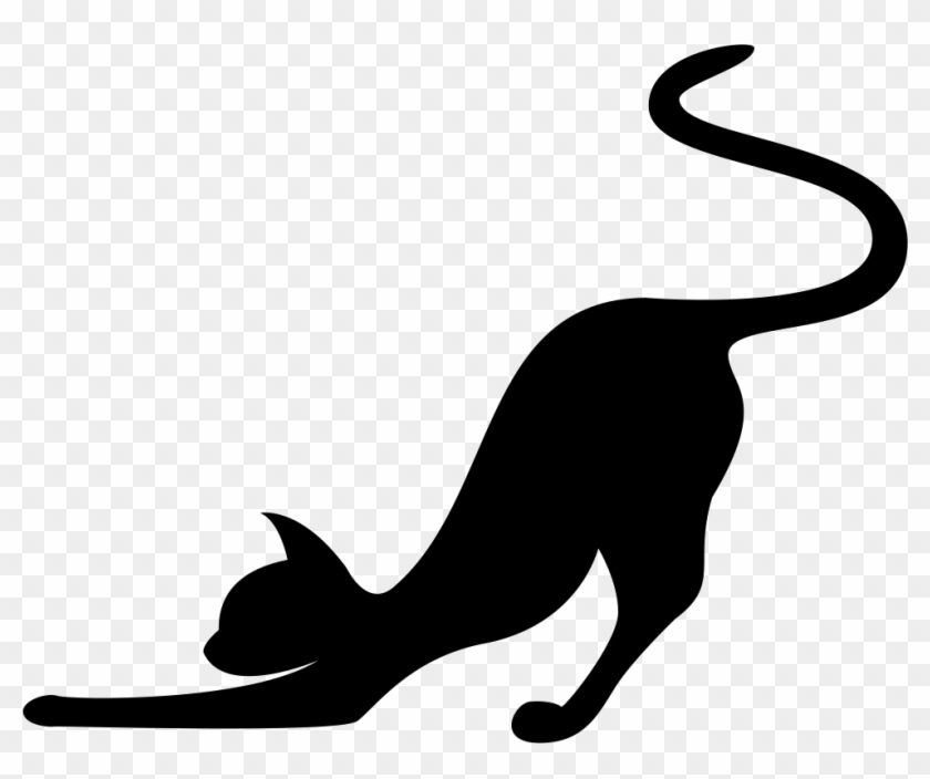 Cat Stretching Silhouette Svg Png Icon Free Download - Cat Stretching Silhouette #704158
