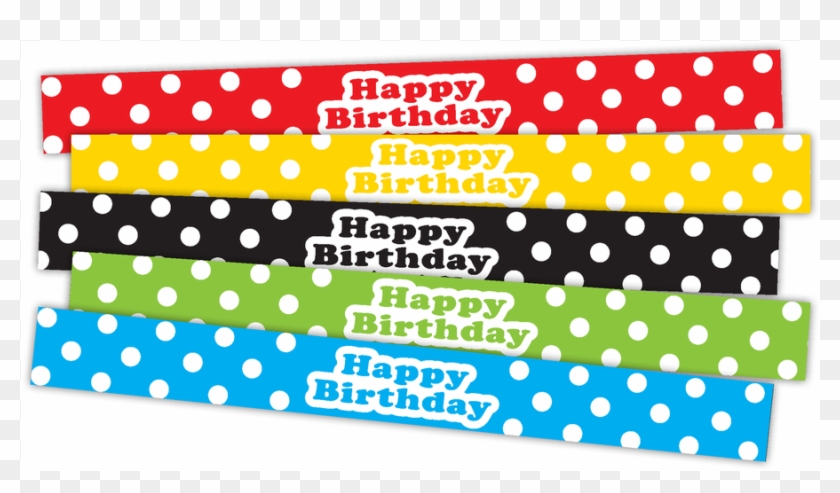Tcr20665 Polka Dots Happy Birthday Slap Bracelets Image - Polka Dot Happy Birthday #704284