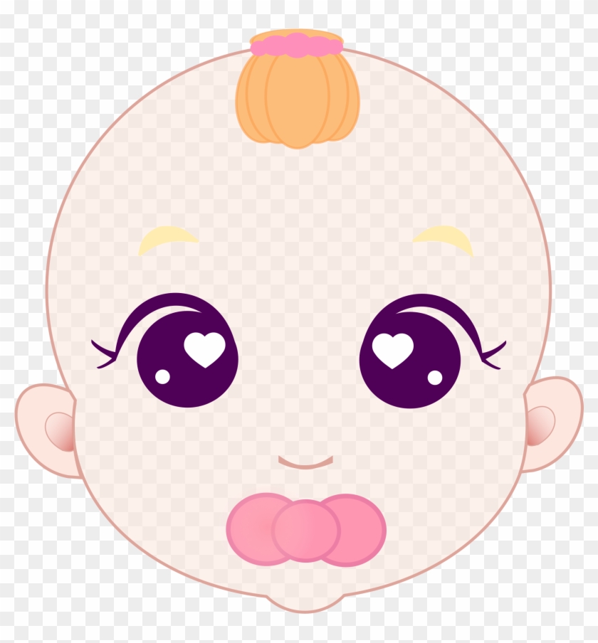 Baby Girl - Baby Face Cartoon Png #704328