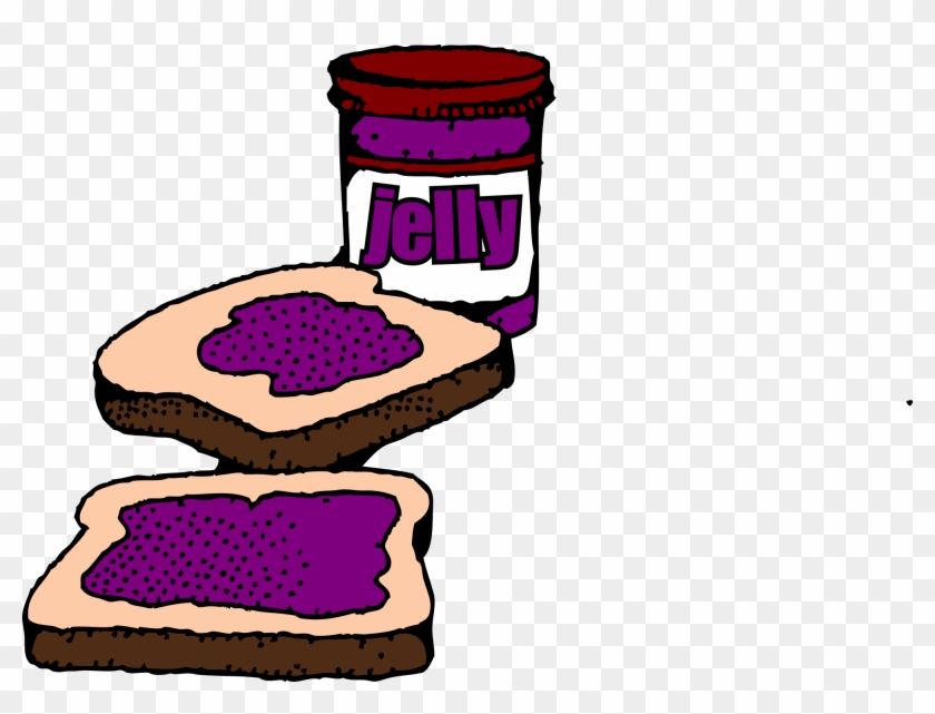Bread And Jam Clipart - Peanut Butter And Jelly Sandwich Clipart Black #704445