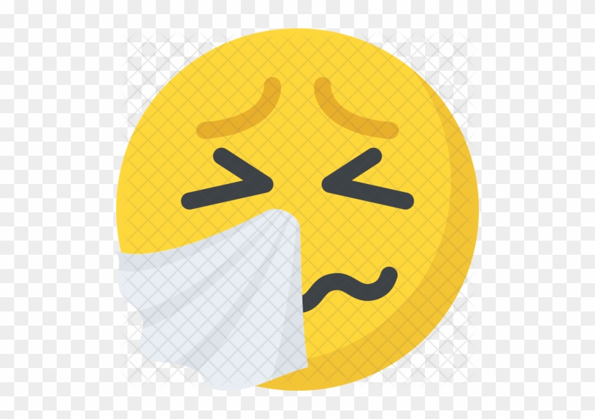 Sneezing Face Emoji Icon - Emoticons Tissue #704459