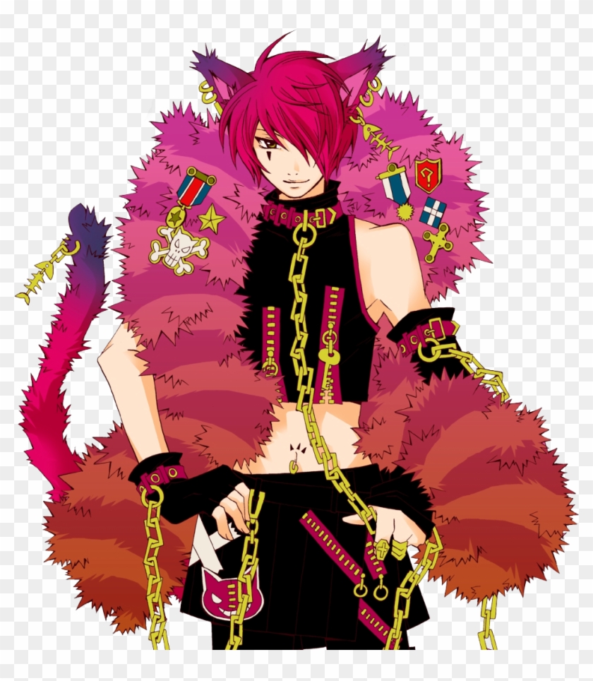 Cheshire Cat Alice In The Country Of Hearts Queen Of - Heart No Kuni No Alice Boris Airay Short Magenta Anime #704577