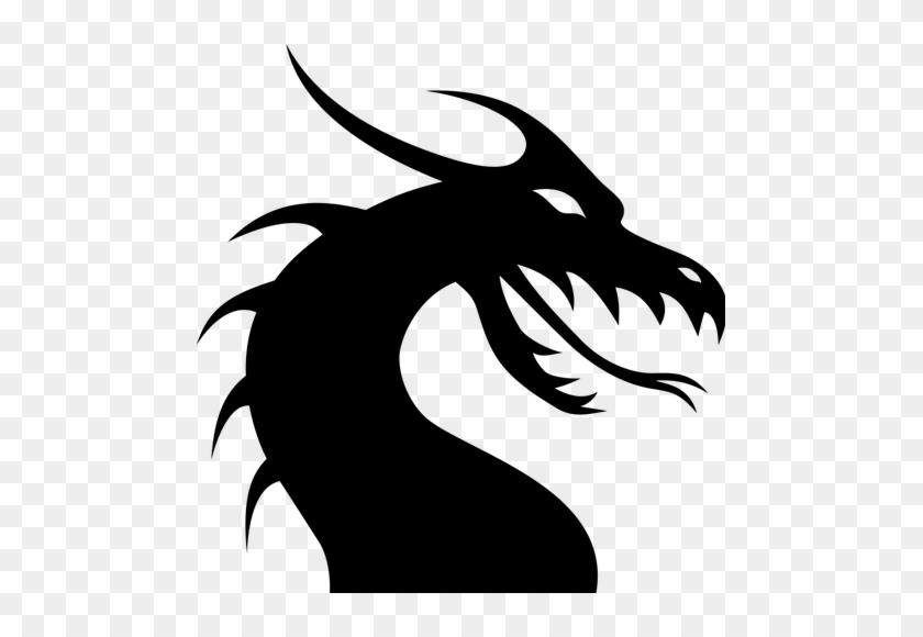 Dragon Head Silhouette Vector - Dragon Clip Art #704680