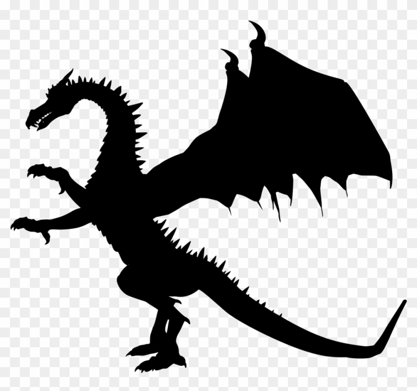 Clip Art Details - Dragon Silhouette #704694