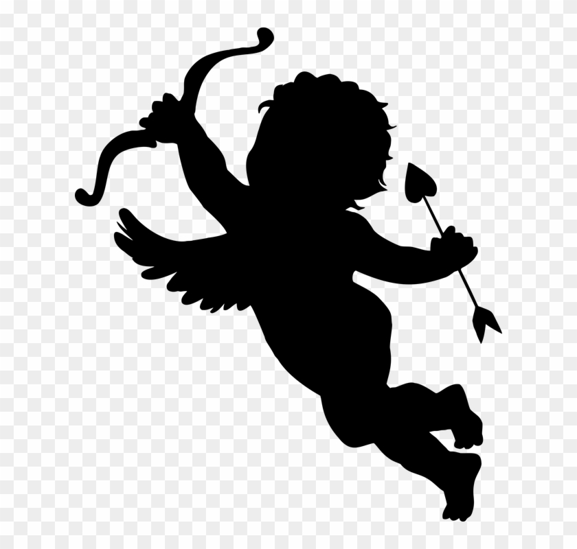 Christmas Silhouette Cliparts 13, Buy Clip Art - Cupid Png #704697