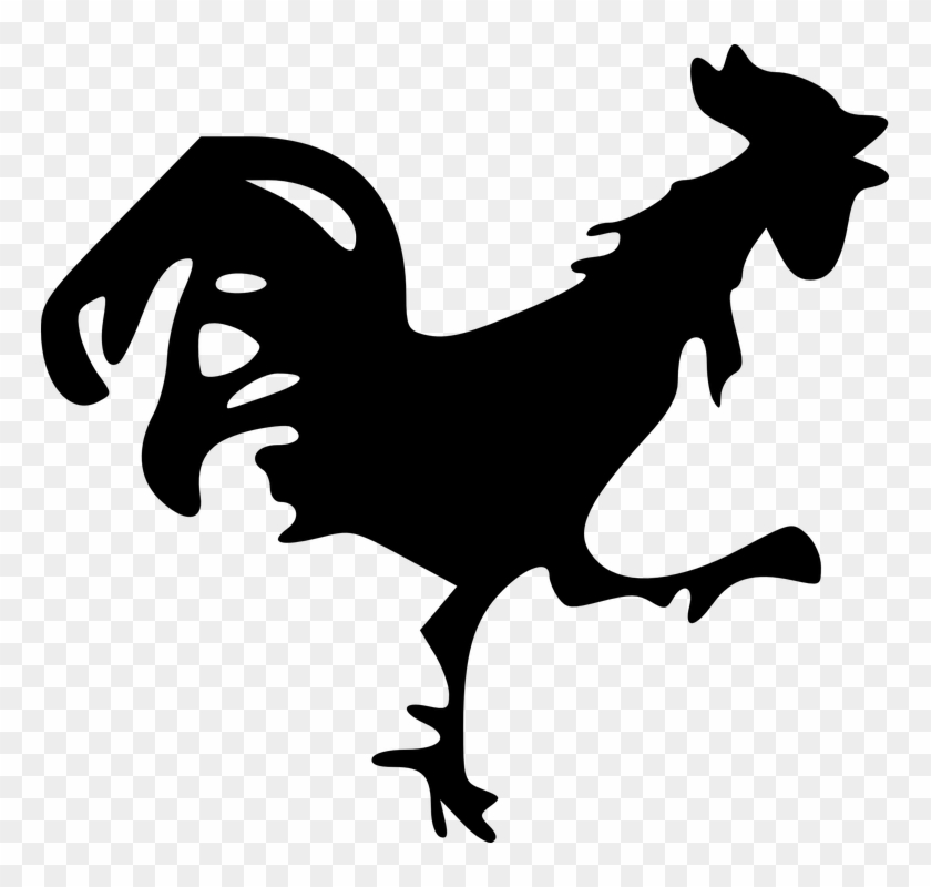Rooster Silhouette Cliparts 12, Buy Clip Art - Chicken Clip Art #704731