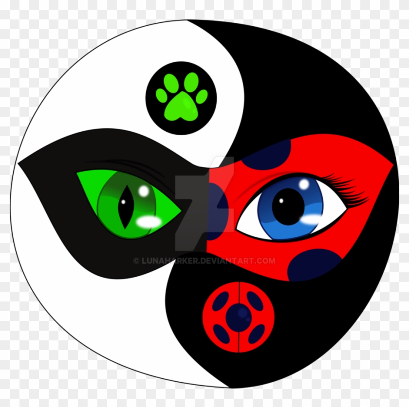 Miraculous Ladybug Yin Yang By Lunaharker On Deviantart - Chat Noir Yin Yang Miraculous Ladybug #704810