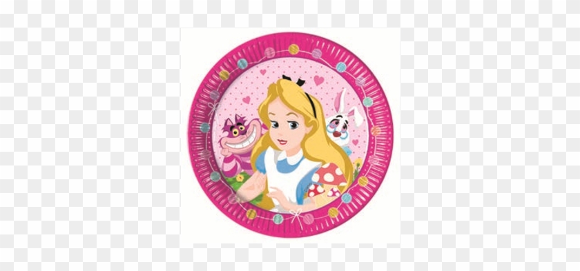 Alice In Wonderland Party Supplies - Alice In Wonderland - 8 Paper Plates (23 Cm) #704851