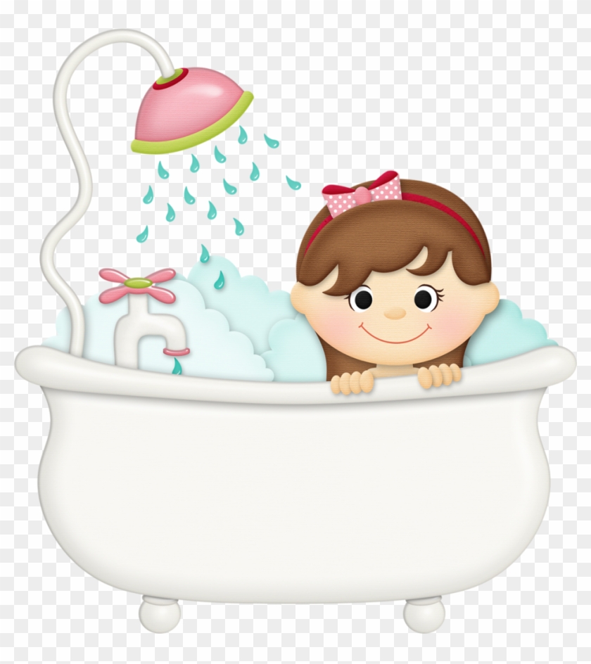 Jss Squeakyclean Girl Tub 1 - Healthy Habits Clip Art #704987