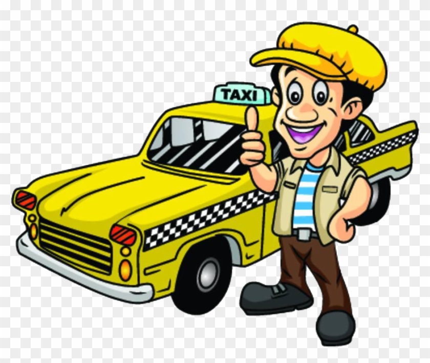 Taxi Driver Driving Clip Art - Taxi Driver Cartoon #705054
