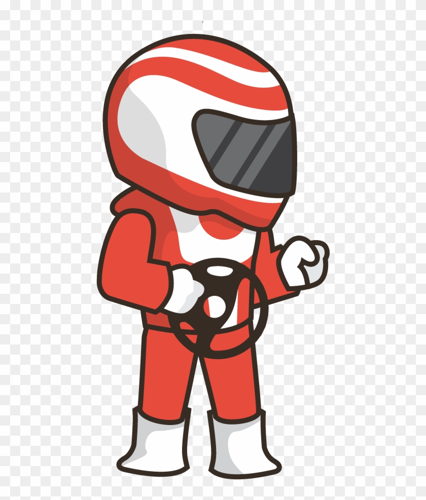 Cartoon Race Car Driver - Clipart Race Car Driver #705071