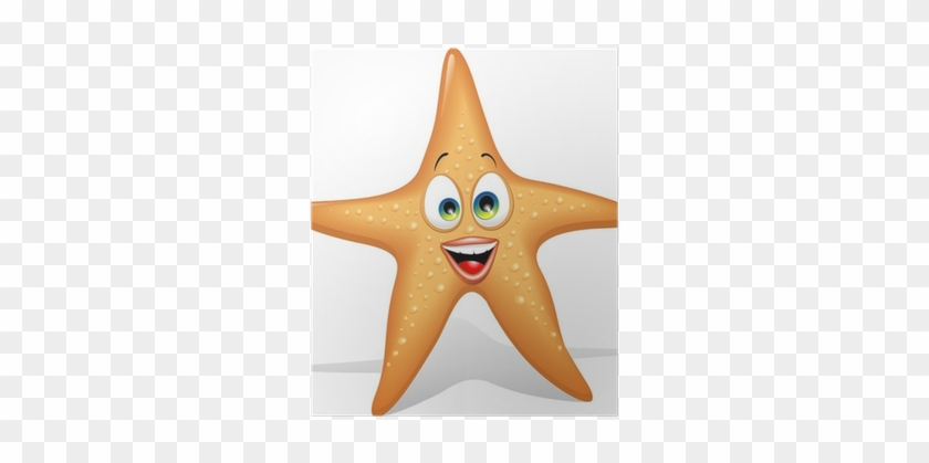 Stella Marina Cartoon Starfish Cartoon Vector Poster - Numeros Fundo Do Mar #705081