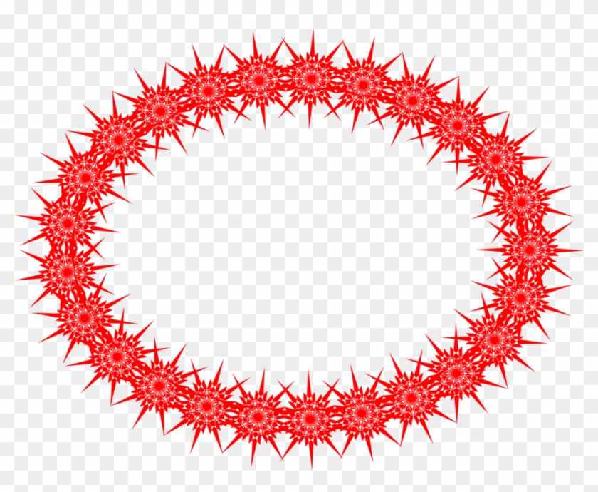 Illustration Of A Blank Frame Border Of Red Star Shapes - Illustration #705164