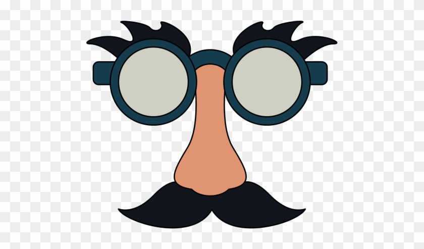 Glasses And Mustache Funny Mask - Illustration #705277