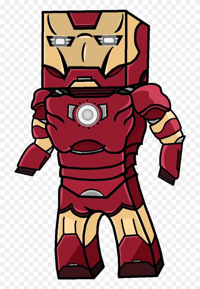 Iron Man Minecraft Avatar By Theminecraftcookies - Iron Man Minecraft Png #705455