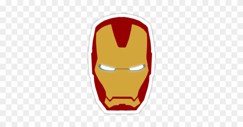 Iron Man Helmet By Iamzsamz - Iron Man Mask Sticker #705485