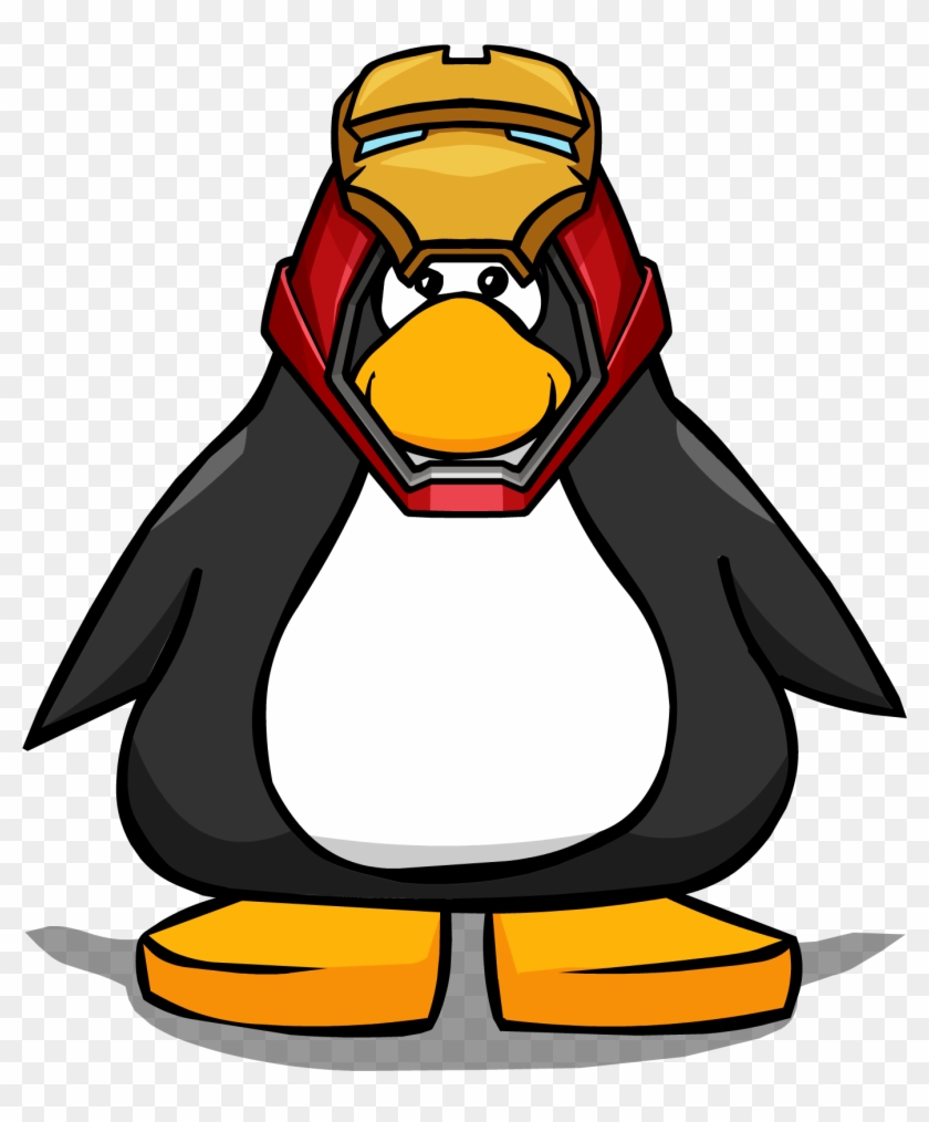 Iron Man Cowl From A Player Card - Club Penguin Tour Guide Hat #705547