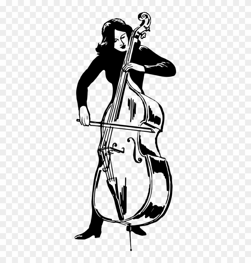 Medium Image - Double Bass Clipart Black And White #705582