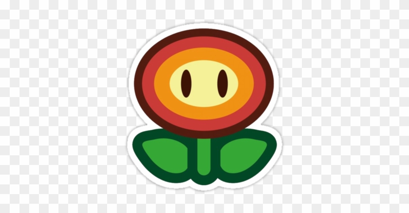 "sticker Star Fire Flower " Stickers By Angrymuffin - Paper Mario Fire Flower #705622
