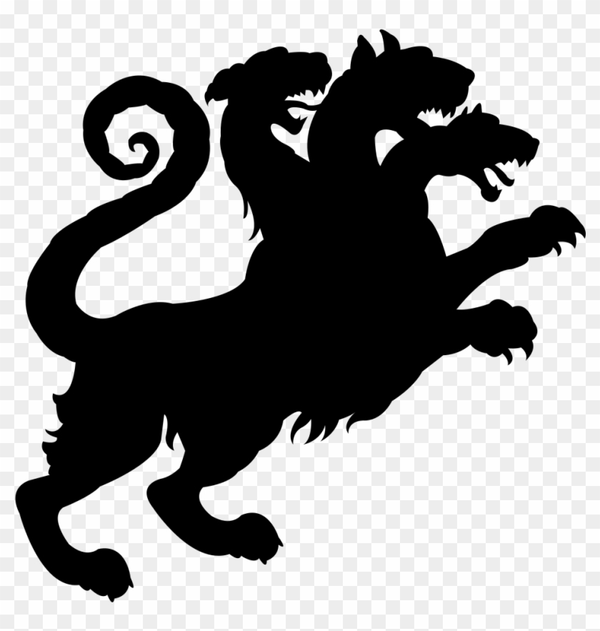 File - Cerberus Security - Svg - Cerberus Silhouette #705664