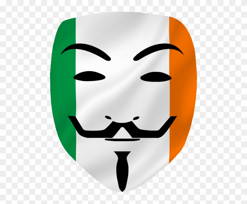 Ireland Irish Anonymous T Shirts And Gifts Available Guy Fawkes Mask Free Transparent Png Clipart Images Download - roblox guy fawkes face