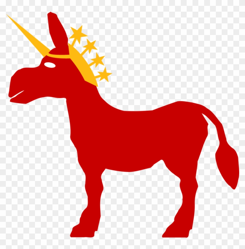 Unicorn Political Party Logo - Silhouette #705763