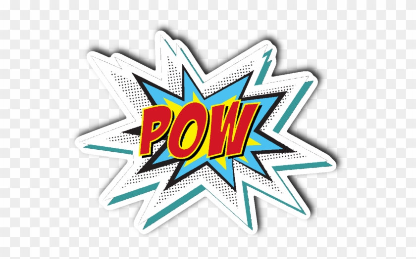 Comic Book Words Pow Vinyl Die Cut Sticker - Comic Book Pow Png #705837