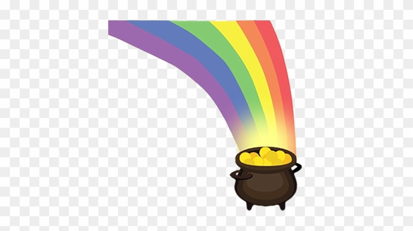 'tis The Season To Be Lucky - Rainbow Pot Of Gold Png #705939