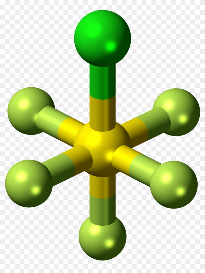 Sulfur Chloride Pentafluoride Molecule Ball - Sulfur Pentafluoride #706186