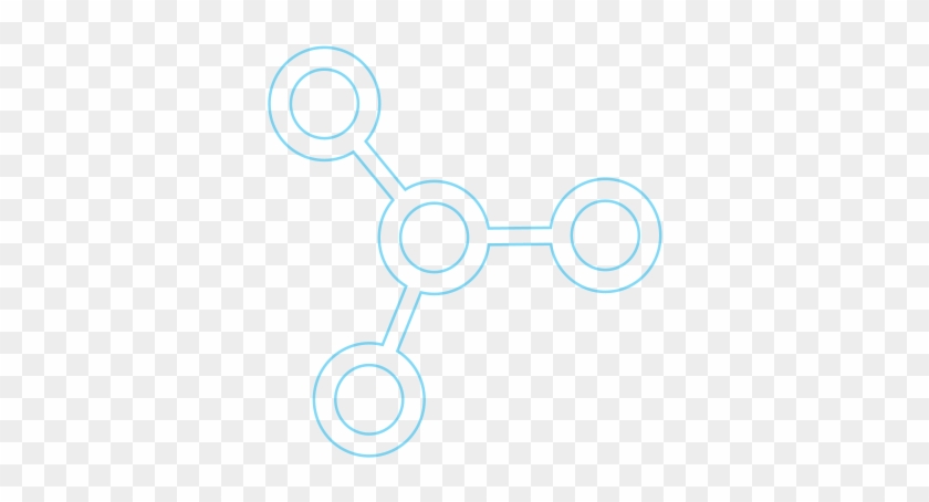 Icon Blue Molecule - Circle #706293