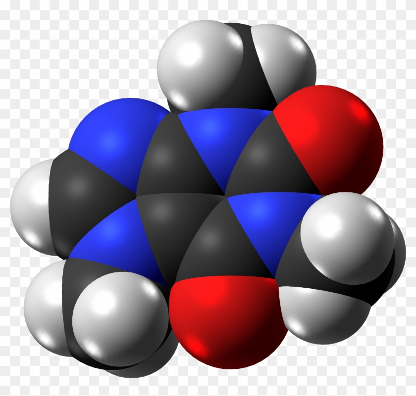 Caffeine Molecule Spacefill From Xtal - Cytomegalovirus #706356