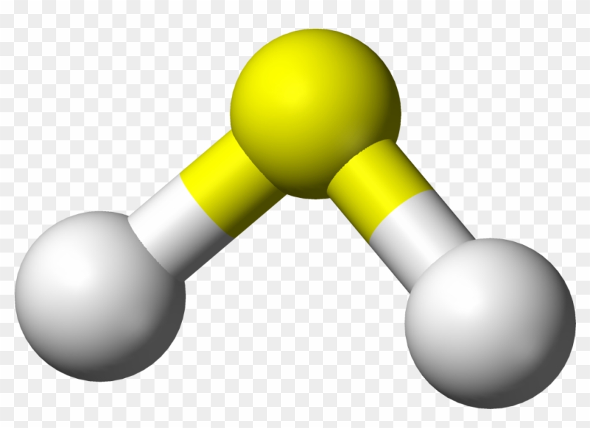Ball And Stick Model Of Hydrogen Sulfide - Hydrogen Sulfide Molecular Shape #706407