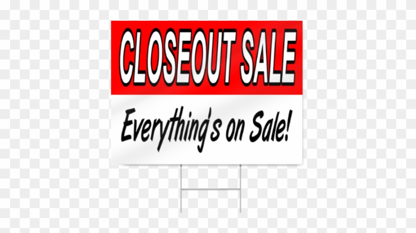 Close Out Sale Sign In Red - Carmine #706416