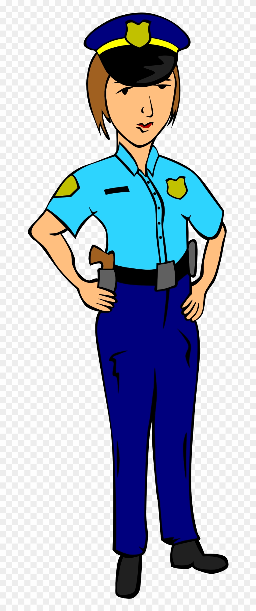 Police Officer Uniform Woman Drawing Free Image - Police Officer Clipart #706454