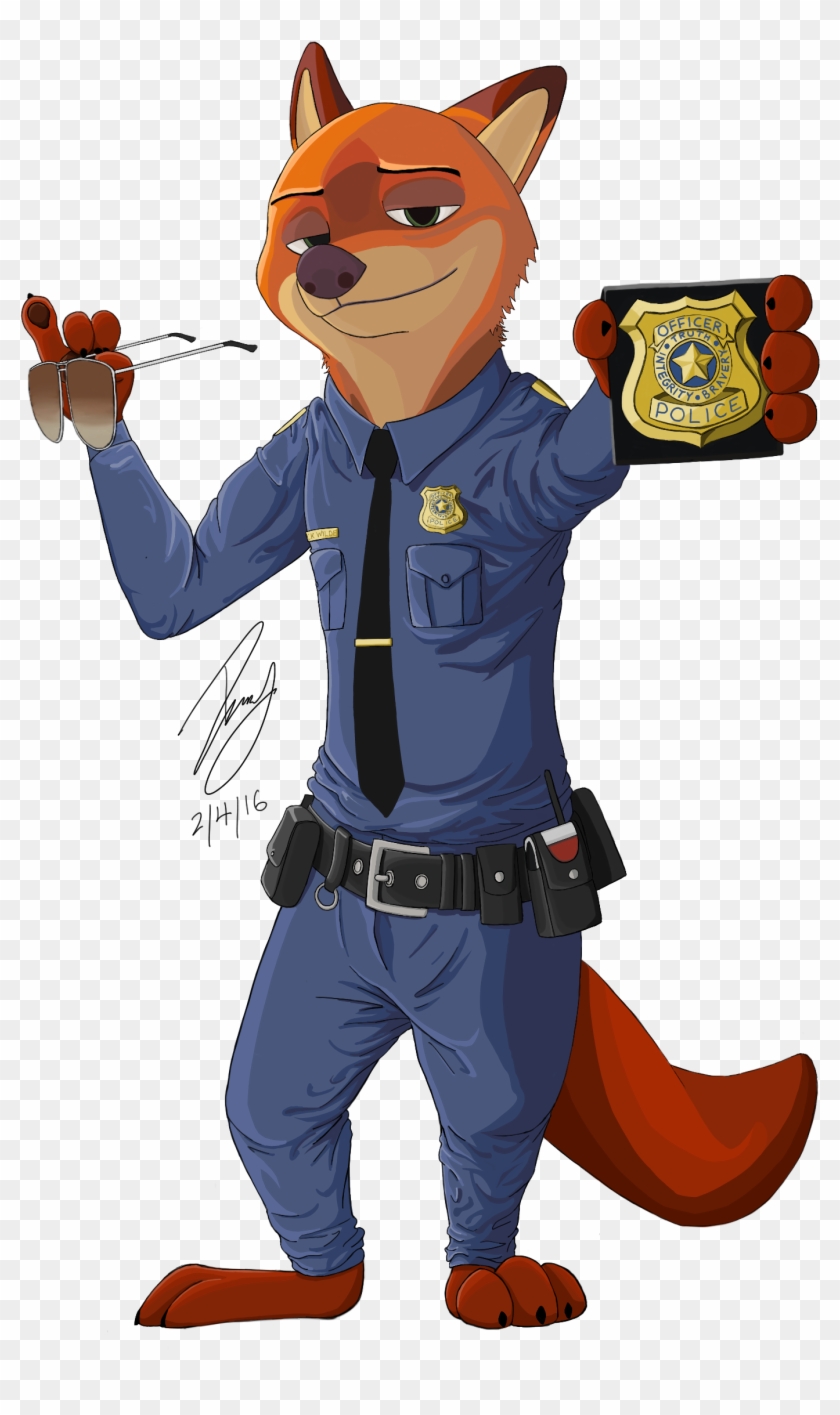 Nick Wilde Cop - Zootopia Nick Wilde Cop #706466