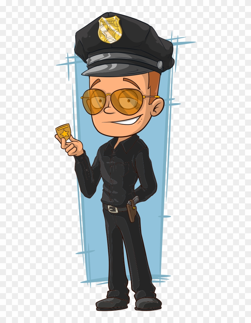 Police Officer Cartoon Drawing Illustration - Police Officer Cartoon Drawing Illustration #706495
