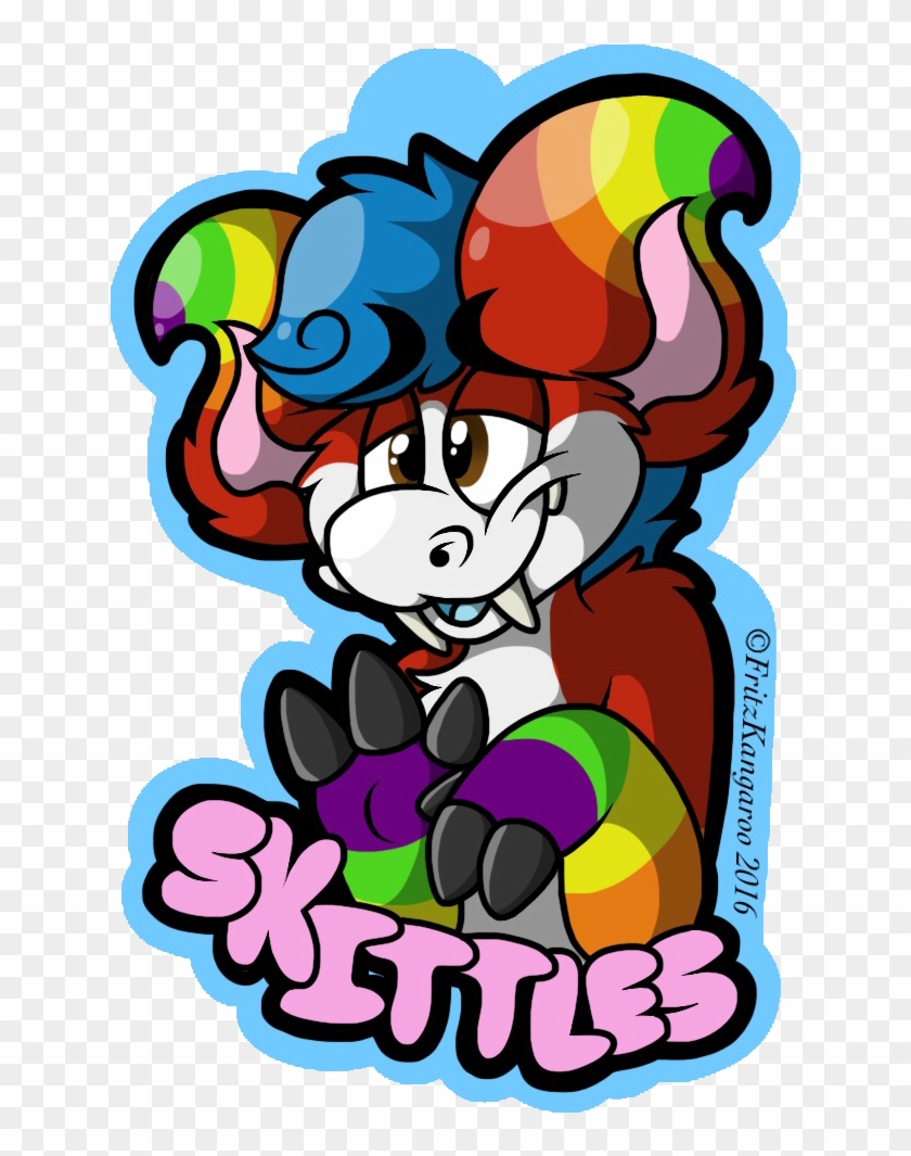 Skittles Bust Badge By Fritzkangaroo - Cartoon #707162