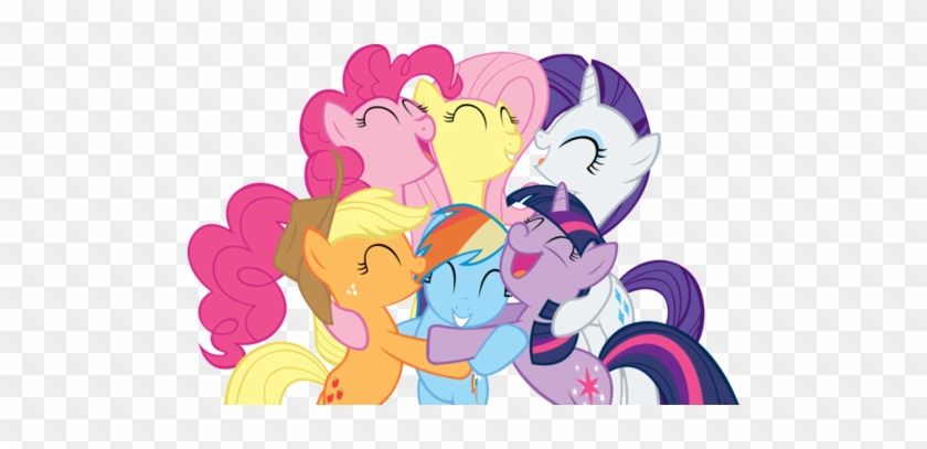 My Little Pony Friendship Is Magic Wallpaper Possibly - Mane 6 Group Hug Deviantart #707258