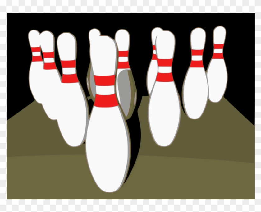 Clipart - Bowling Tenpins - Ten Pin Bowling Shower Curtain #707291